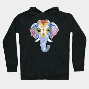 Cute Decorated Watercolor Elephant Hoodie